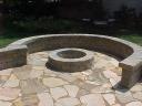 Belgard Weston Seating Wall Around Fire Pit